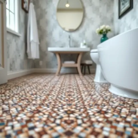 Mozaika do łazienki na podłogę