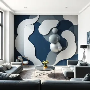 Naklejki na ścianę 3D do salonu