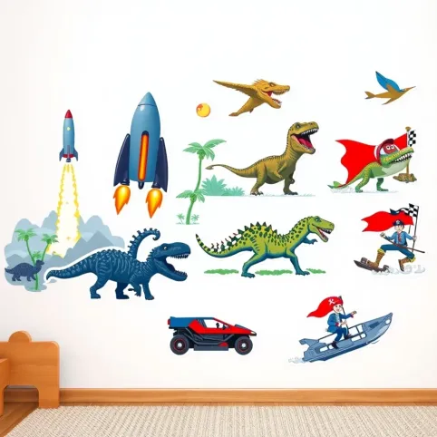 Naklejki na ścianę do pokoju chłopca