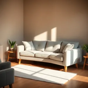 Narożnik na środku małego salonu