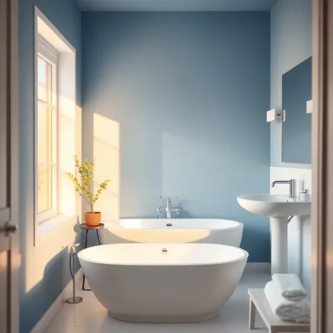 Niebieska łazienka inspiracje