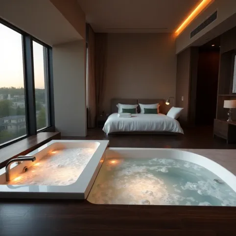 Nocleg z jacuzzi w pokoju