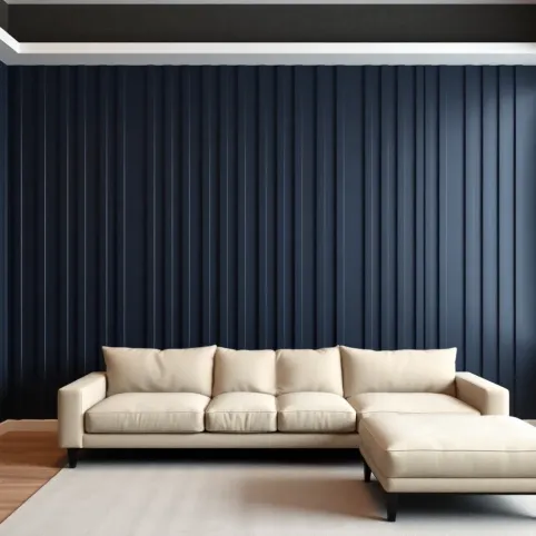 Nowoczesna boazeria w salonie