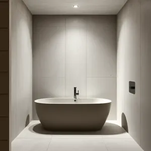 Nowoczesna łazienka bez płytek