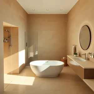 Nowoczesna łazienka beżowa