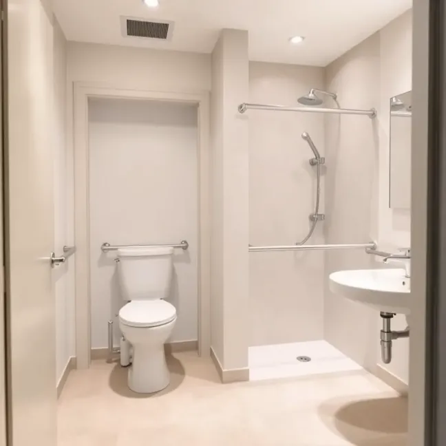 Nowoczesna łazienka dla niepełnosprawnych