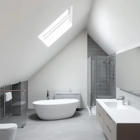 Nowoczesna łazienka na poddaszu