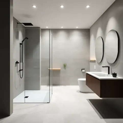 nowoczesna łazienka z prysznicem