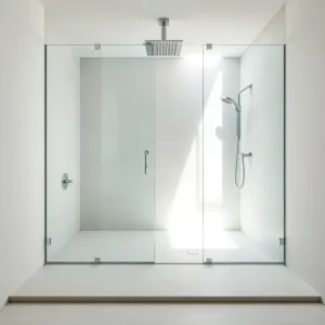 Nowoczesna łazienka z prysznicem bez brodzika