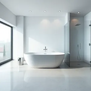 Nowoczesna łazienka z wanną i prysznicem