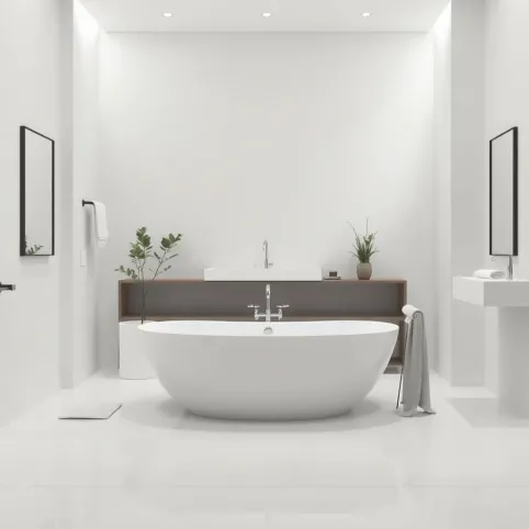 Nowoczesna łazienka z wanną wolnostojącą