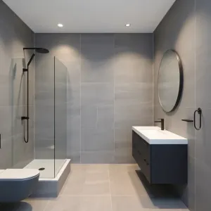 Nowoczesna szara łazienka