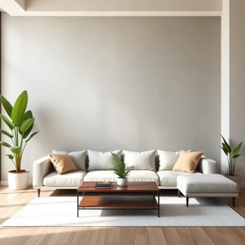 Nowoczesne malowanie ścian w salonie