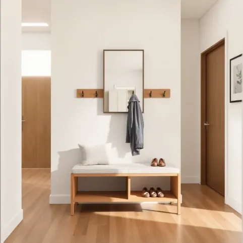 Nowoczesne meble do przedpokoju z siedziskiem