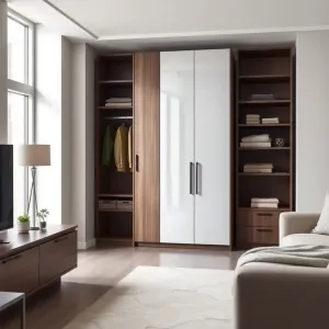 Nowoczesne meble do salonu z szafą