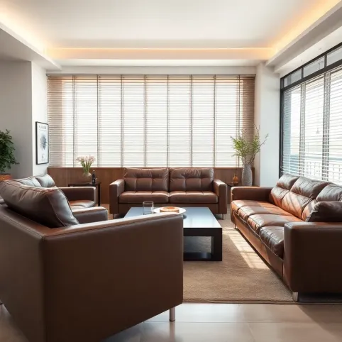 Nowoczesne meble skórzane do salonu