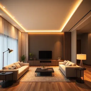 Nowoczesne oświetlenie salonu