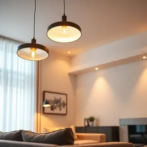 Nowoczesne oświetlenie w salonie