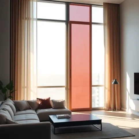 Nowoczesne panele okienne do salonu