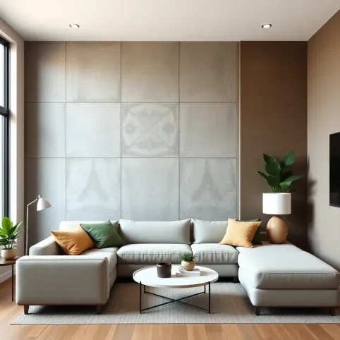 Nowoczesne ściany w salonie