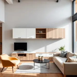 Nowoczesne szafki wiszące do salonu