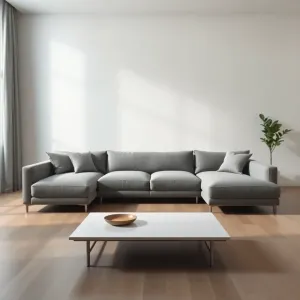 Nowoczesne szare meble do salonu