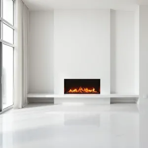 Nowoczesny kominek w salonie