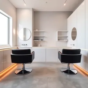 Nowoczesny mały salon fryzjerski