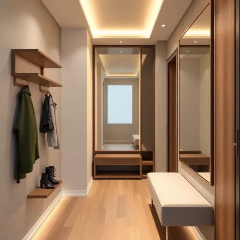 Nowoczesny przedpokój w bloku