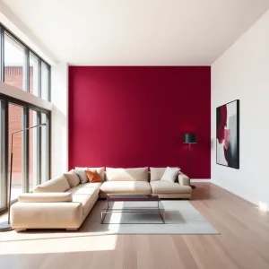 Nowoczesny salon z granatem