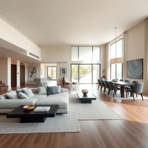 Nowoczesny salon z jadalnią