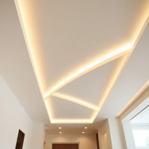 Nowoczesny sufit w przedpokoju