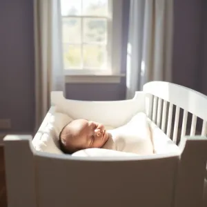 Noworodek w świeżo pomalowanym pokoju