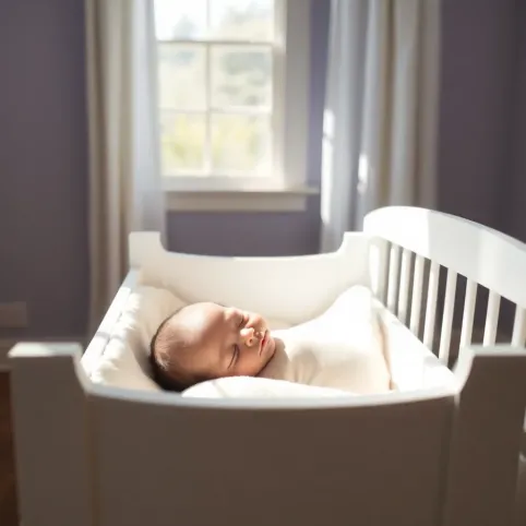 Noworodek w świeżo pomalowanym pokoju