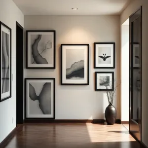 Obrazy do przedpokoju w czarnej ramie