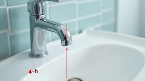 Odległość wylewki od umywalki