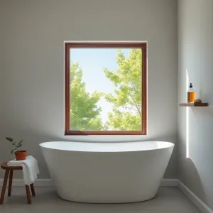 Okno w łazience nad wanną