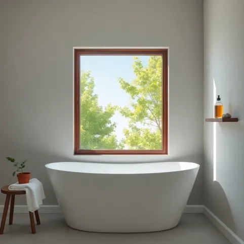 Okno w łazience nad wanną