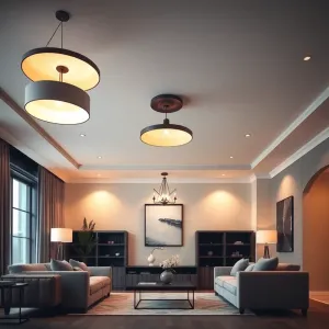 Oświetlenie sufitowe salon inspiracje