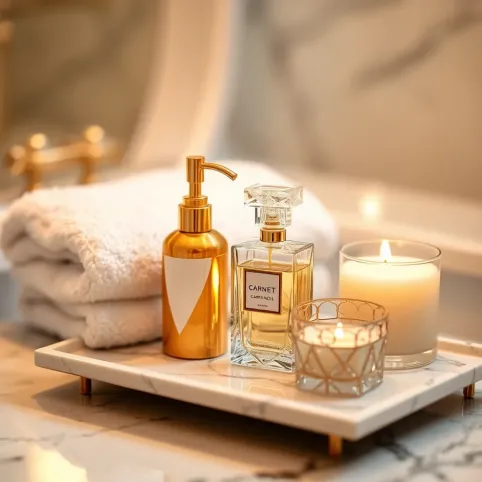 Ozdoby do łazienki glamour