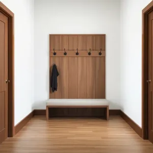 Panel z wieszakami i siedziskiem do przedpokoju