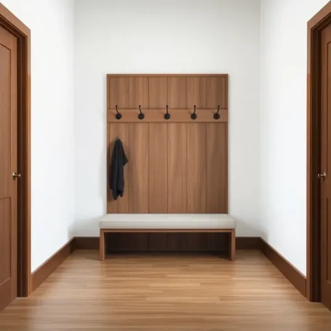 Panel z wieszakami i siedziskiem do przedpokoju