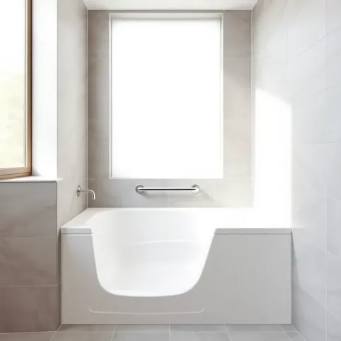 Płytka wanna dla osób starszych