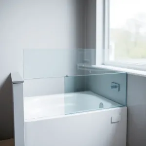 Płytka wanna z parawanem