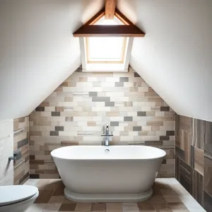 Płytki do łazienki na poddaszu