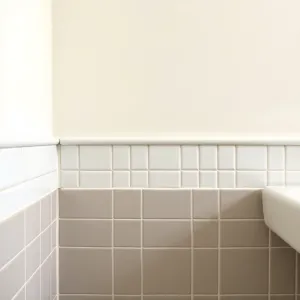 Płytki do połowy łazienki jak wykończyć