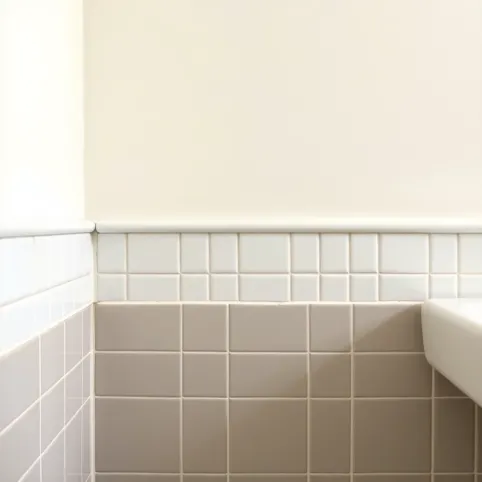 Płytki do połowy łazienki jak wykończyć