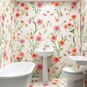 Płytki łazienkowe wzory kwiatowe