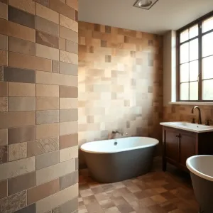 Płytki rustykalne do łazienki