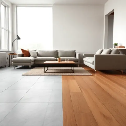 Płytki w salonie czy panele